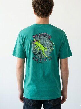 Gecko Hawaii Y2K Surf Graphic T-Shirt XXL 90s Style Puff Print Oversized Tee